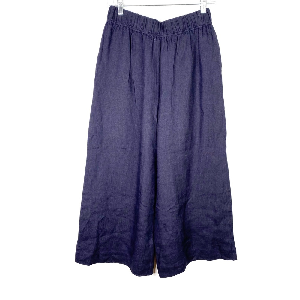 Laude the Label Linen Navy Wide Leg Pants